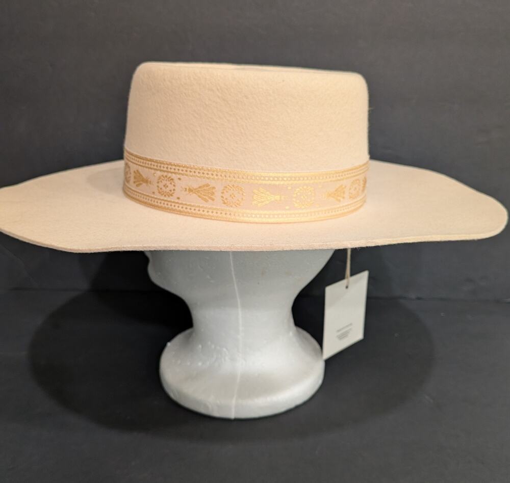 Lack of Color Ivory Rancher Wool Boater Hat Small (55cm) 100% Australian Wool